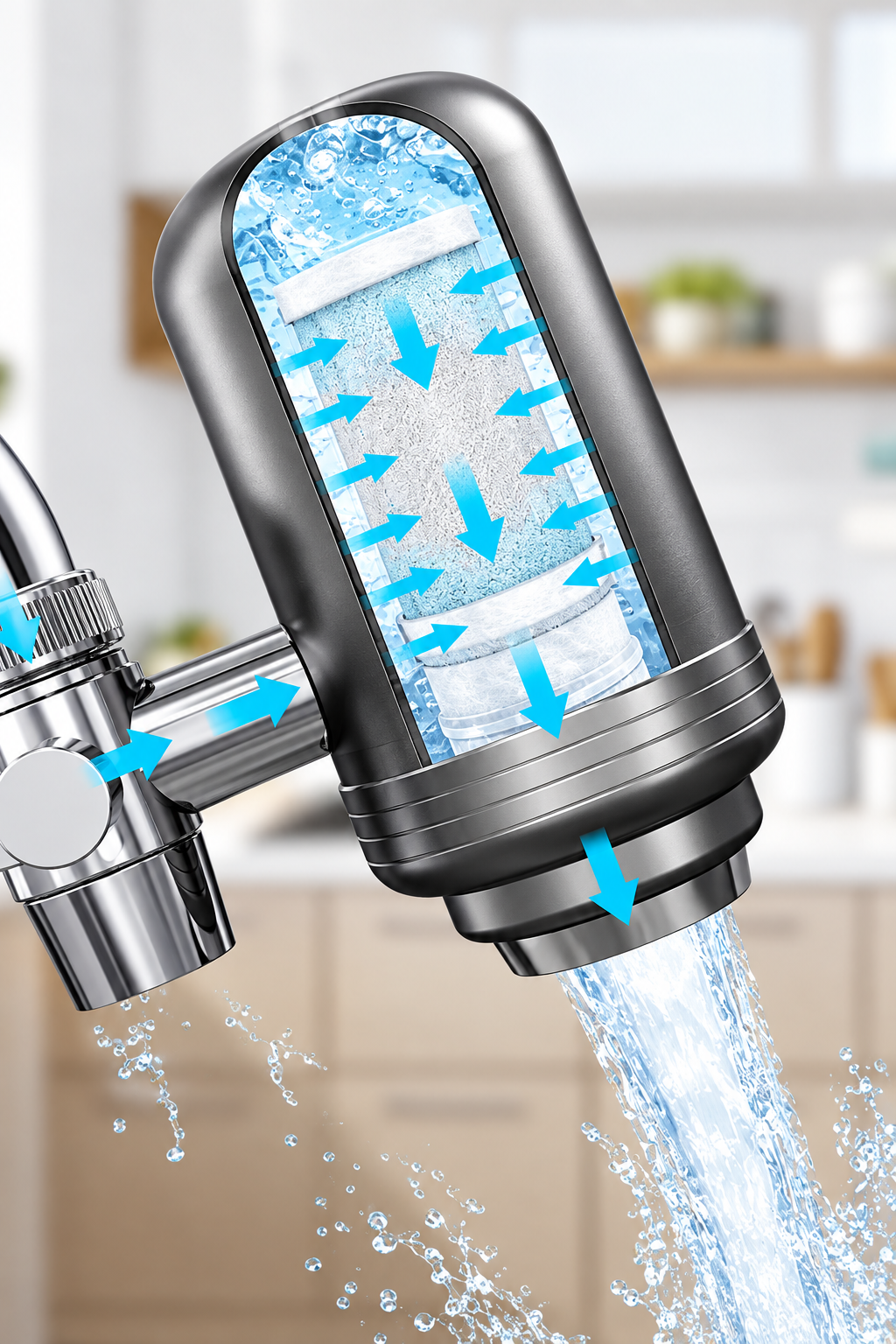Water Filter Cutaway Illustration